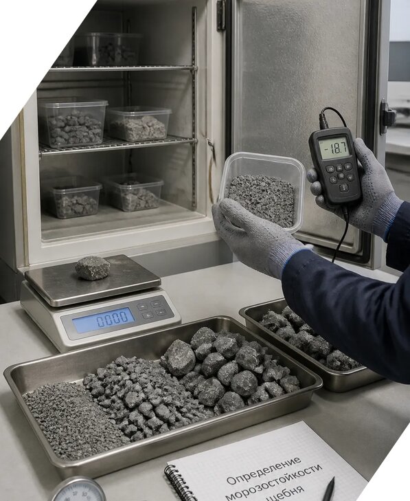 Определение морозостойкости щебня в Абакане от 3575 р. | ЭкспертизаРоссия